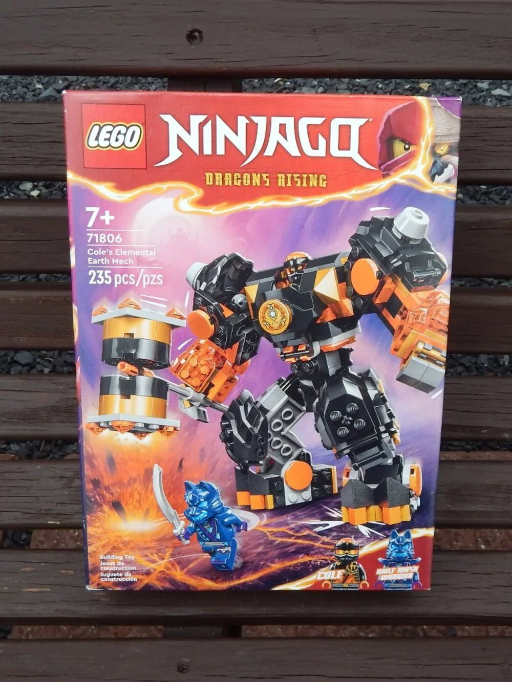 LEGO NINJAGO Dragons Rising Cole’s Elemental Earth Mech 71806 235pcs NEW